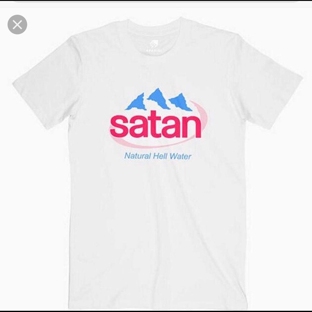 Satan natural hell water meme graphic tee